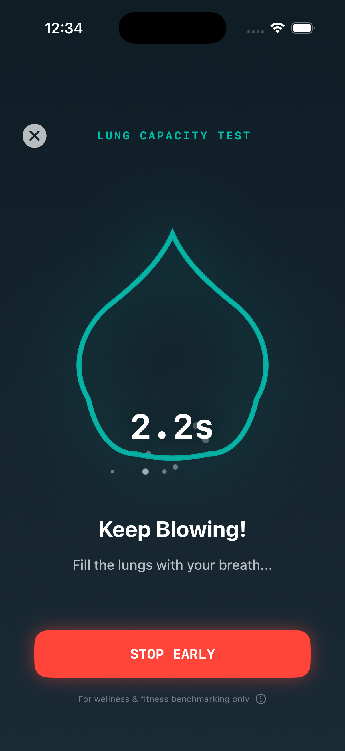 The Respiratory Benchmark feature
